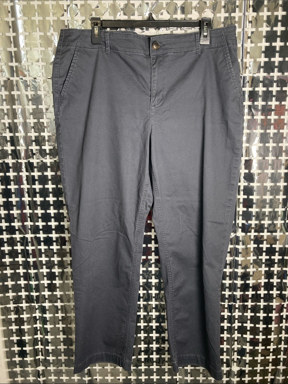 LOFT Navy Cropped Ankle Pants